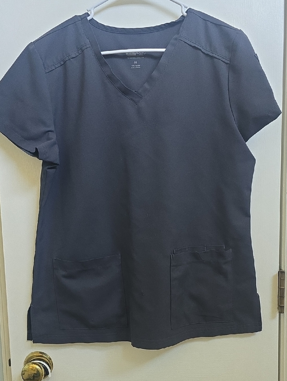 Womens Scrub Top in Pewter